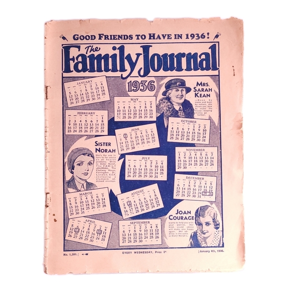 The Family Journal. 1936. Antique reading journal. - Picture 1 of 16